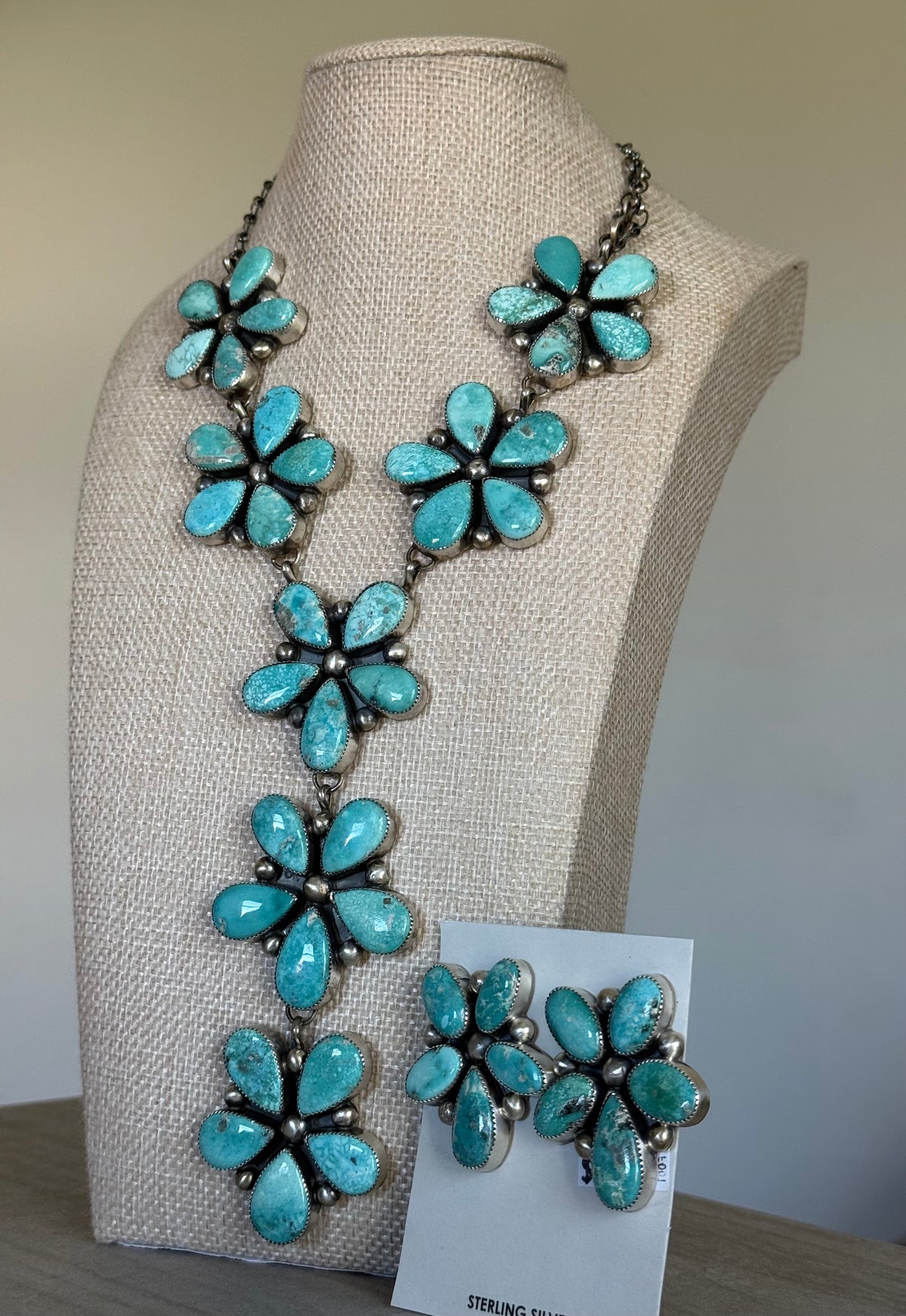 Native Handmade Whitewater Cluster Lariat - Travis J.