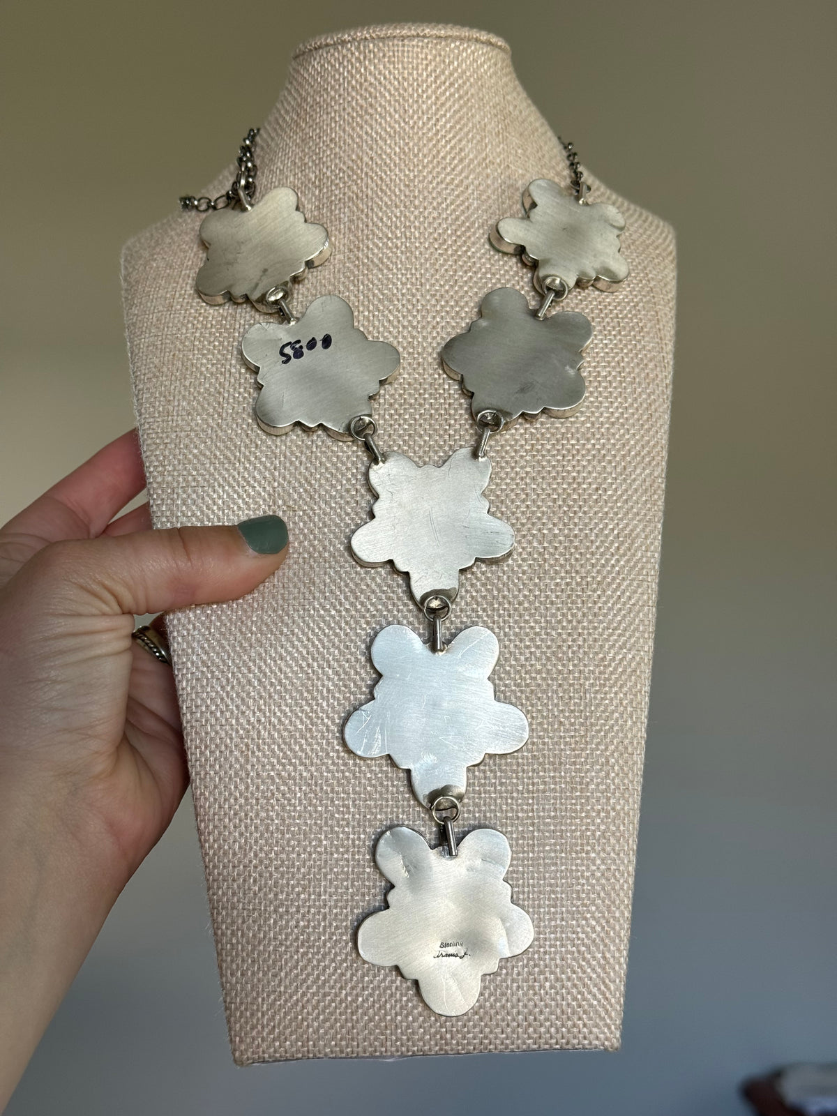 Native Handmade Whitewater Cluster Lariat - Travis J.