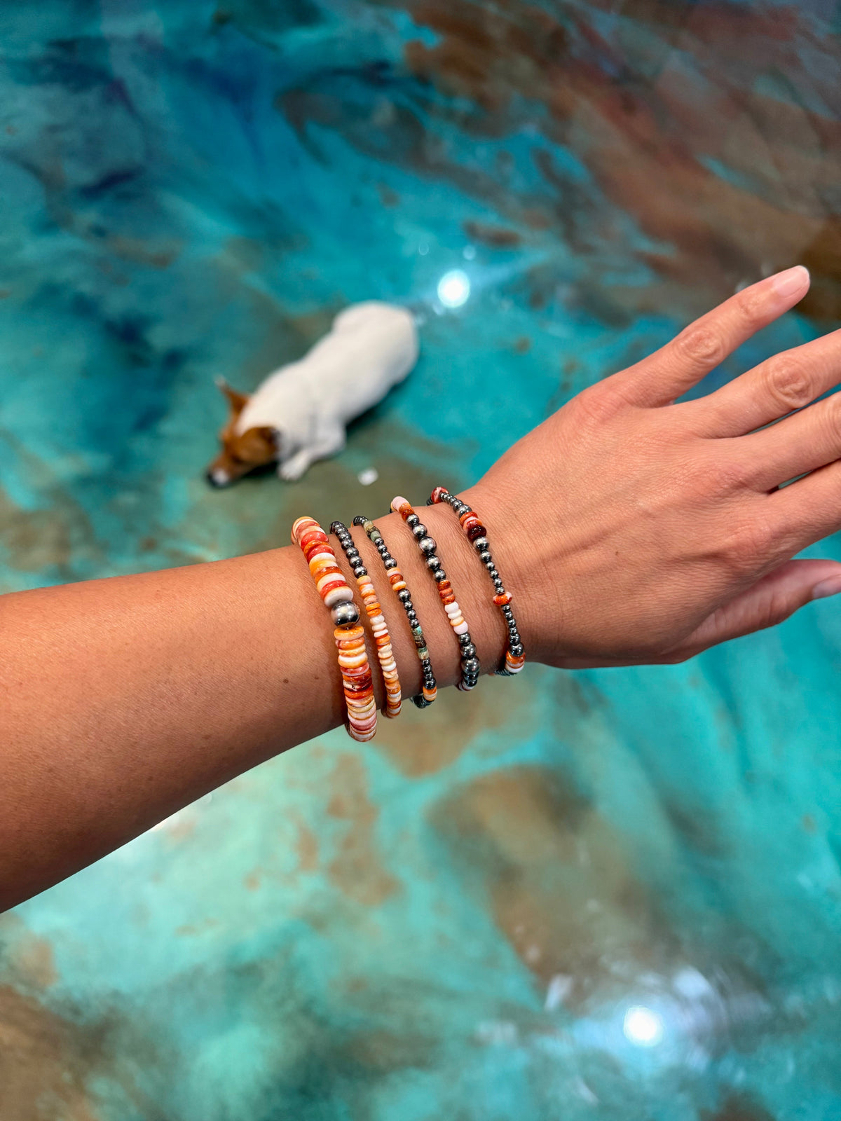 One Time Pieces – Sterling Silver & Spiny Oyster Bracelets - Pick Your Favorite