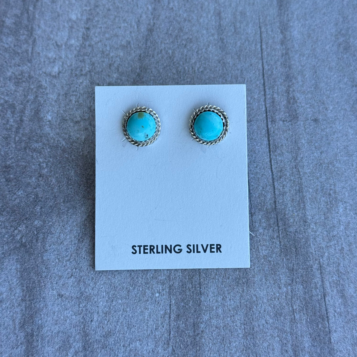 Kingman Turquoise Studs *Native