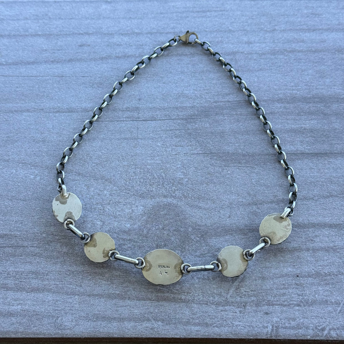 Spiny Turquoise Dahlia Choker Necklace *Native