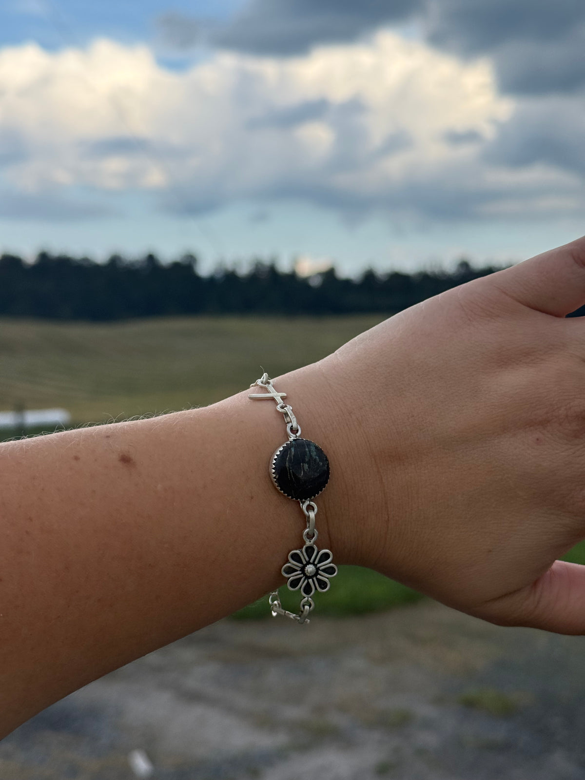 Southwest Blackjack Turquoise Sterling Silver Bracelet