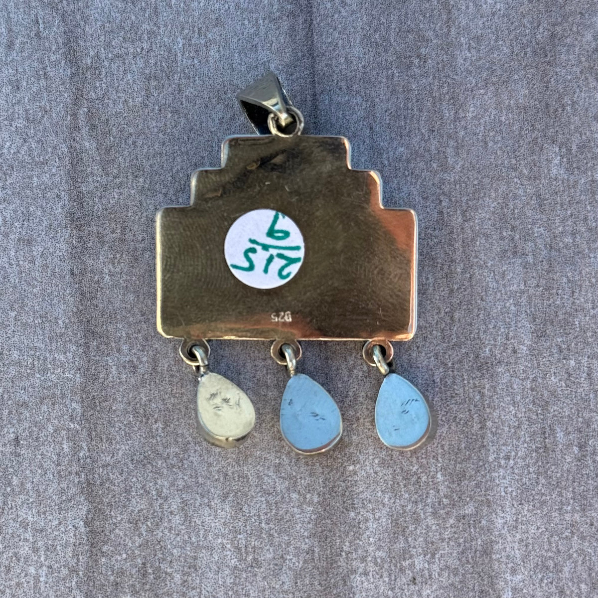 Sterling Silver Cowboy Turquoise Alien Pendants