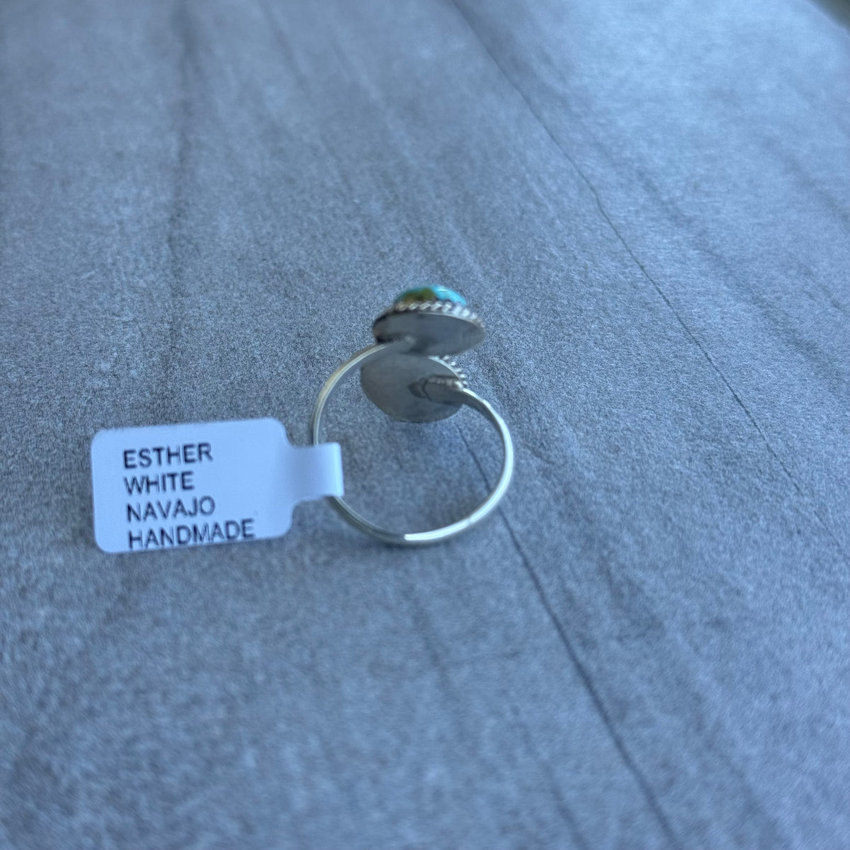Sterling Silver Kingman Turquoise Bypass Ring *Native