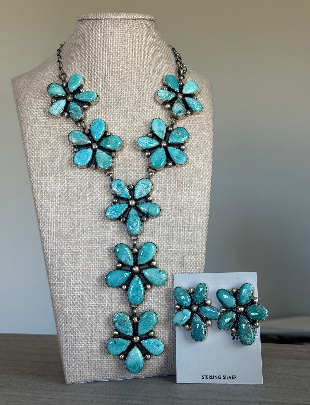 Native Handmade Whitewater Cluster Lariat - Travis J.