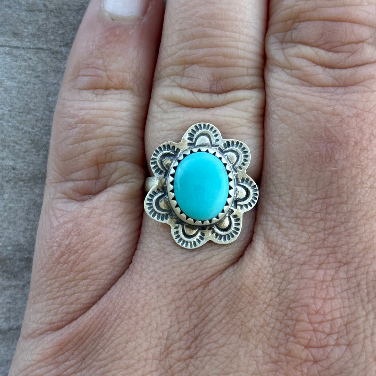 Size 7 Pilot Mountain Turquoise Ring