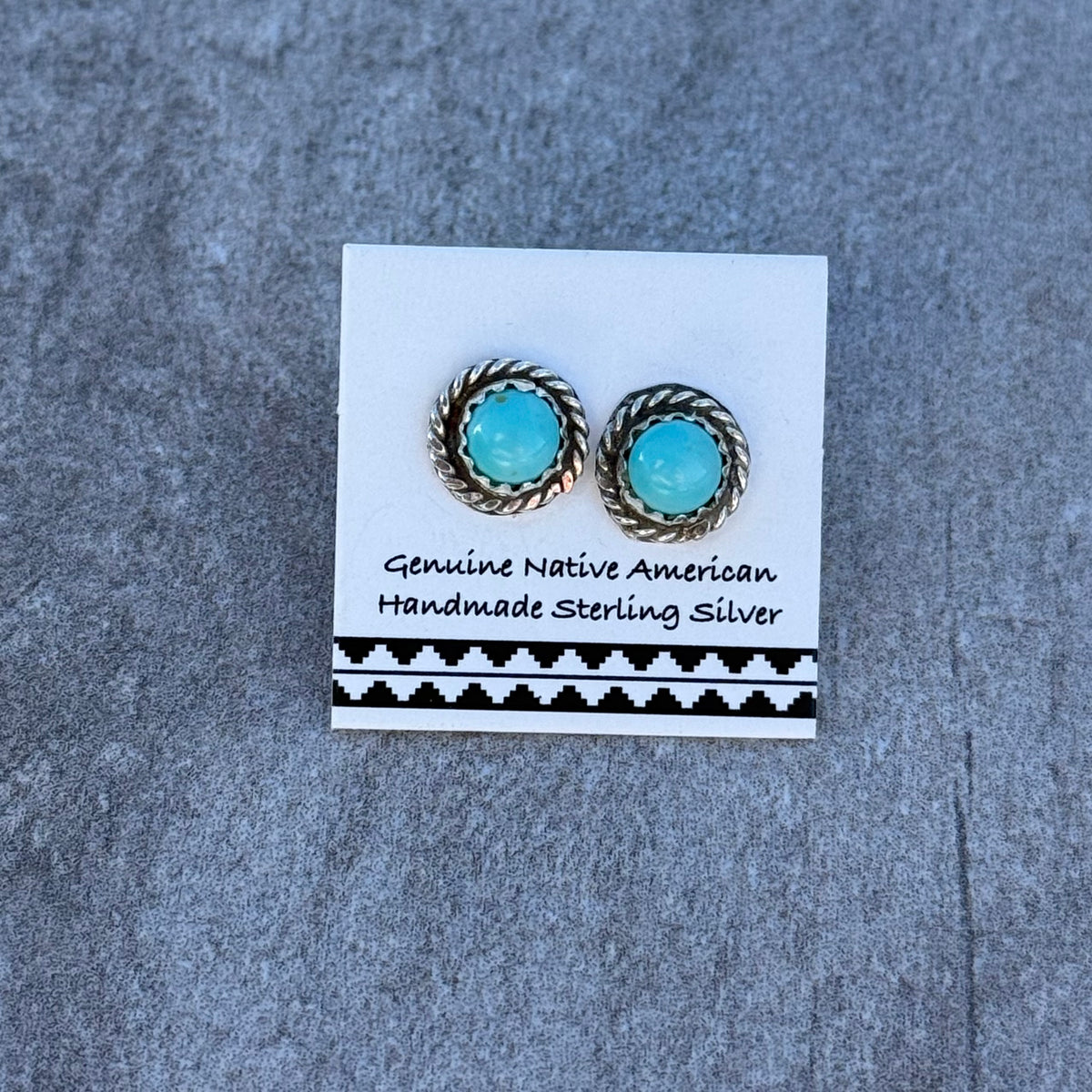 Kingman Turquoise Stud Earrings *Native Made