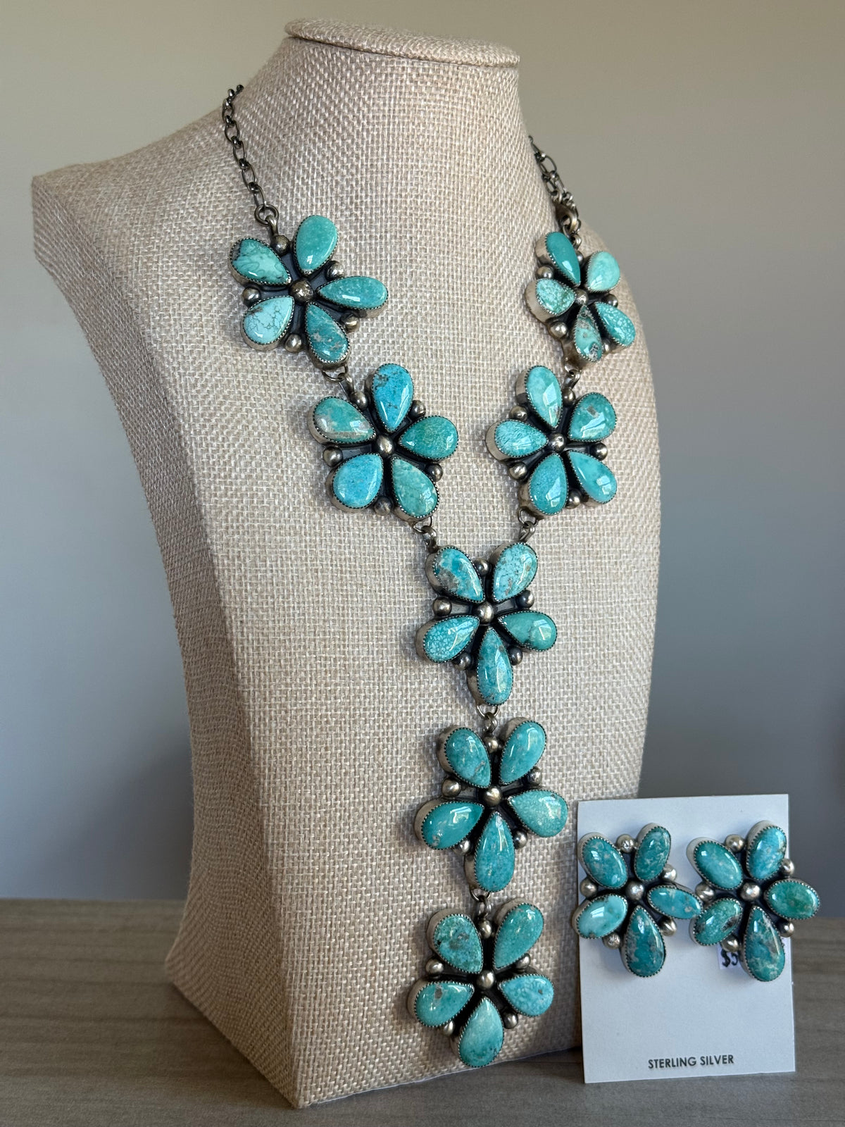 Native Handmade Whitewater Cluster Lariat - Travis J.