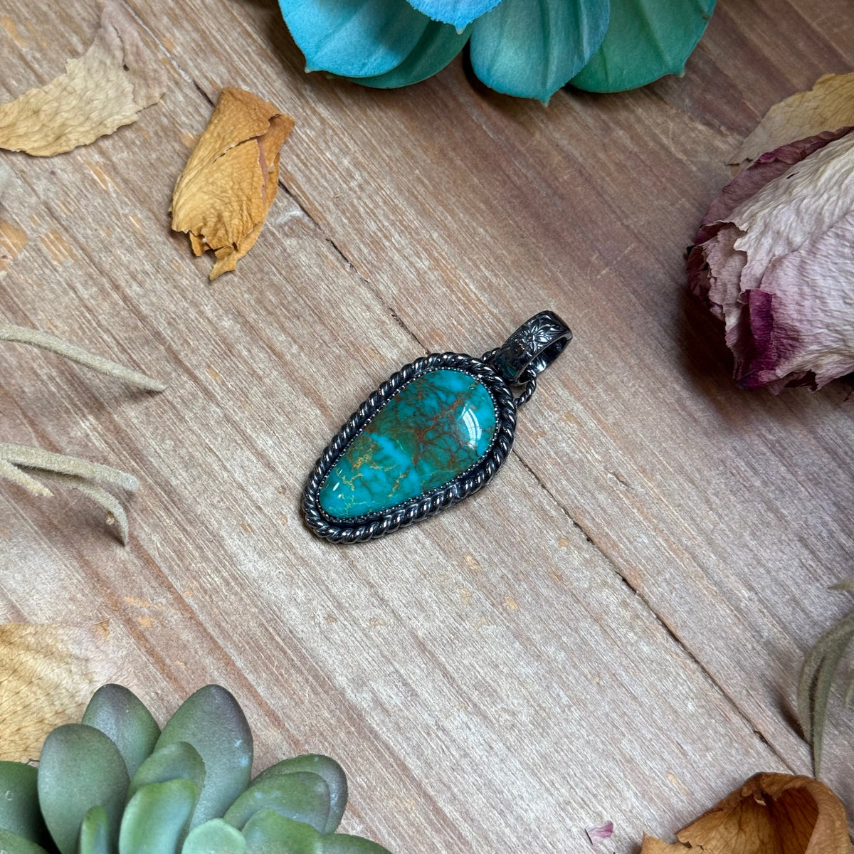 MJ Pendant - Teardrop Turquoise - Fit 6mm