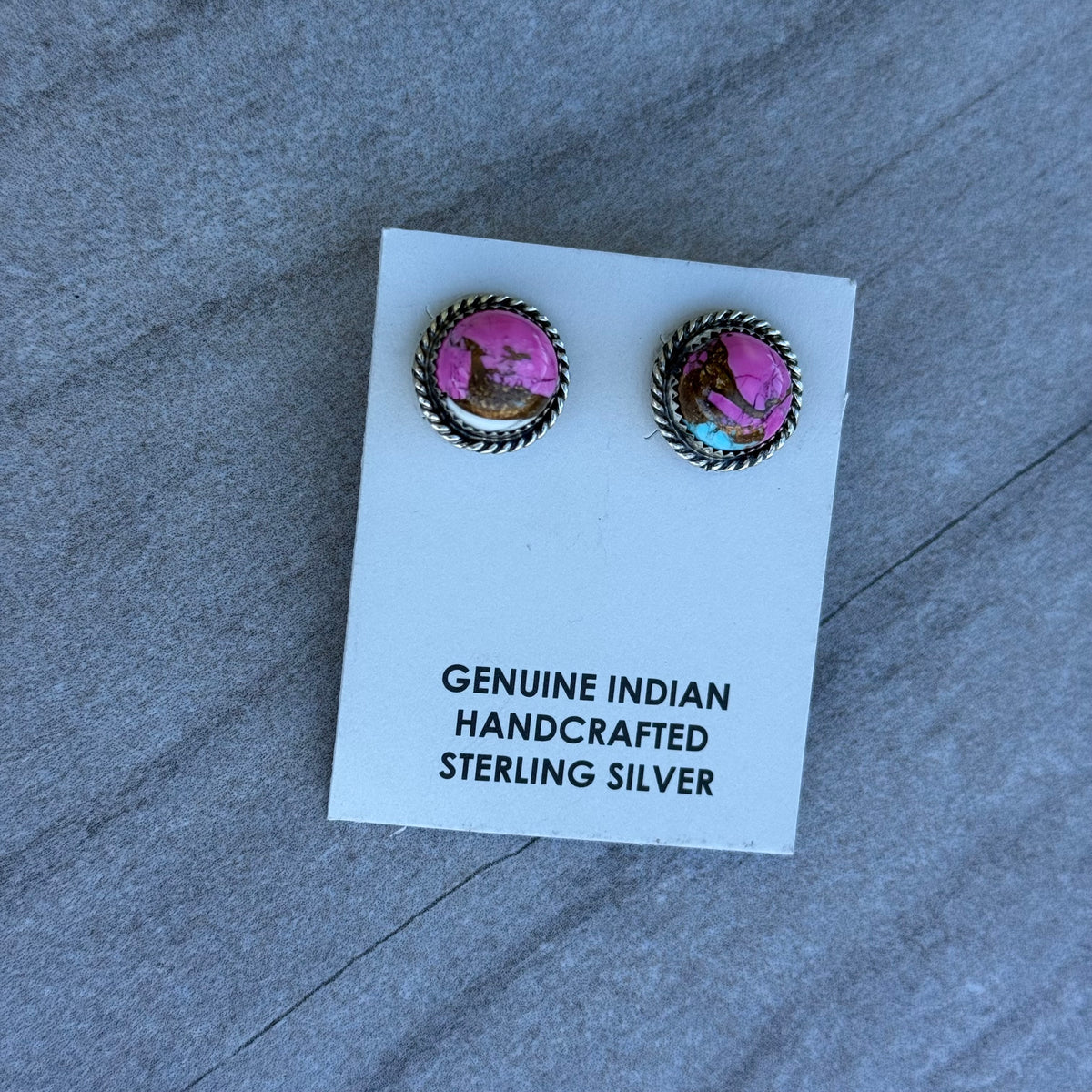 Large Cotton Candy Stud Earrings *Native Made