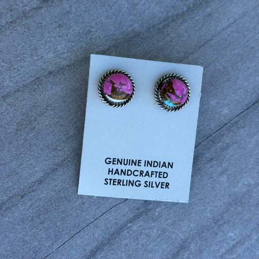 Large Cotton Candy Stud Earrings *Native Made