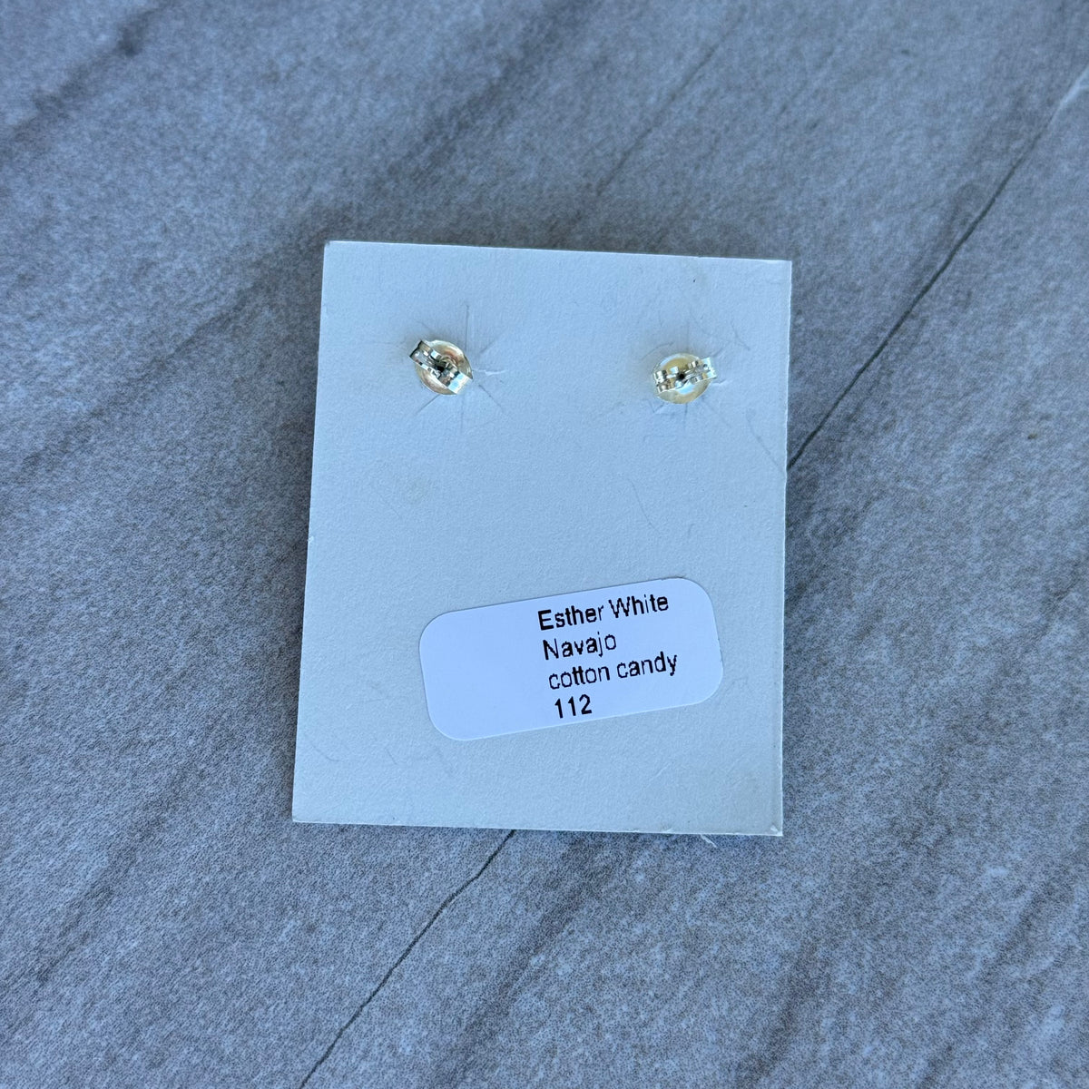 Large Cotton Candy Stud Earrings *Native Made