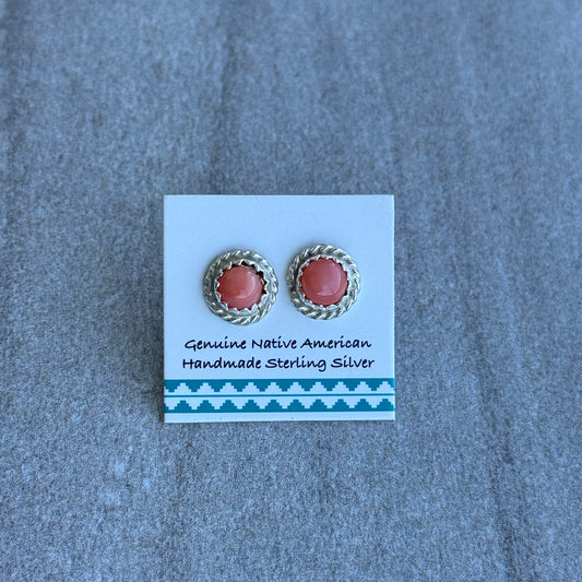 Pink Conch Stud Earrings *Native