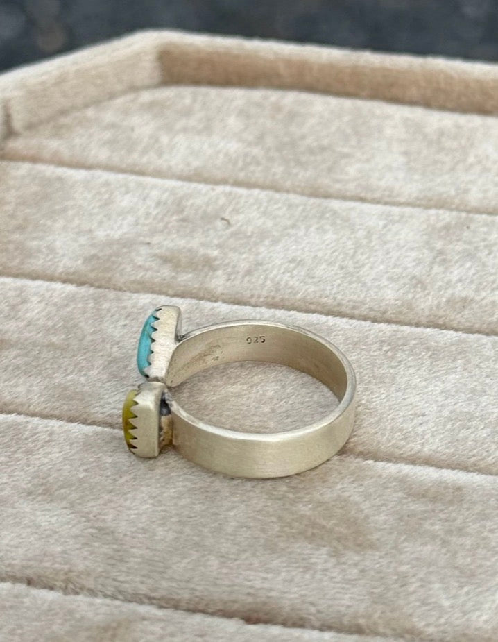 Whitewater Turquoise Palomino Floater Ring