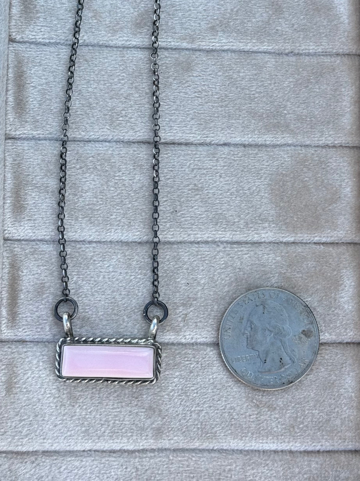 Pink Conch Shell Bar Necklace *Native Made