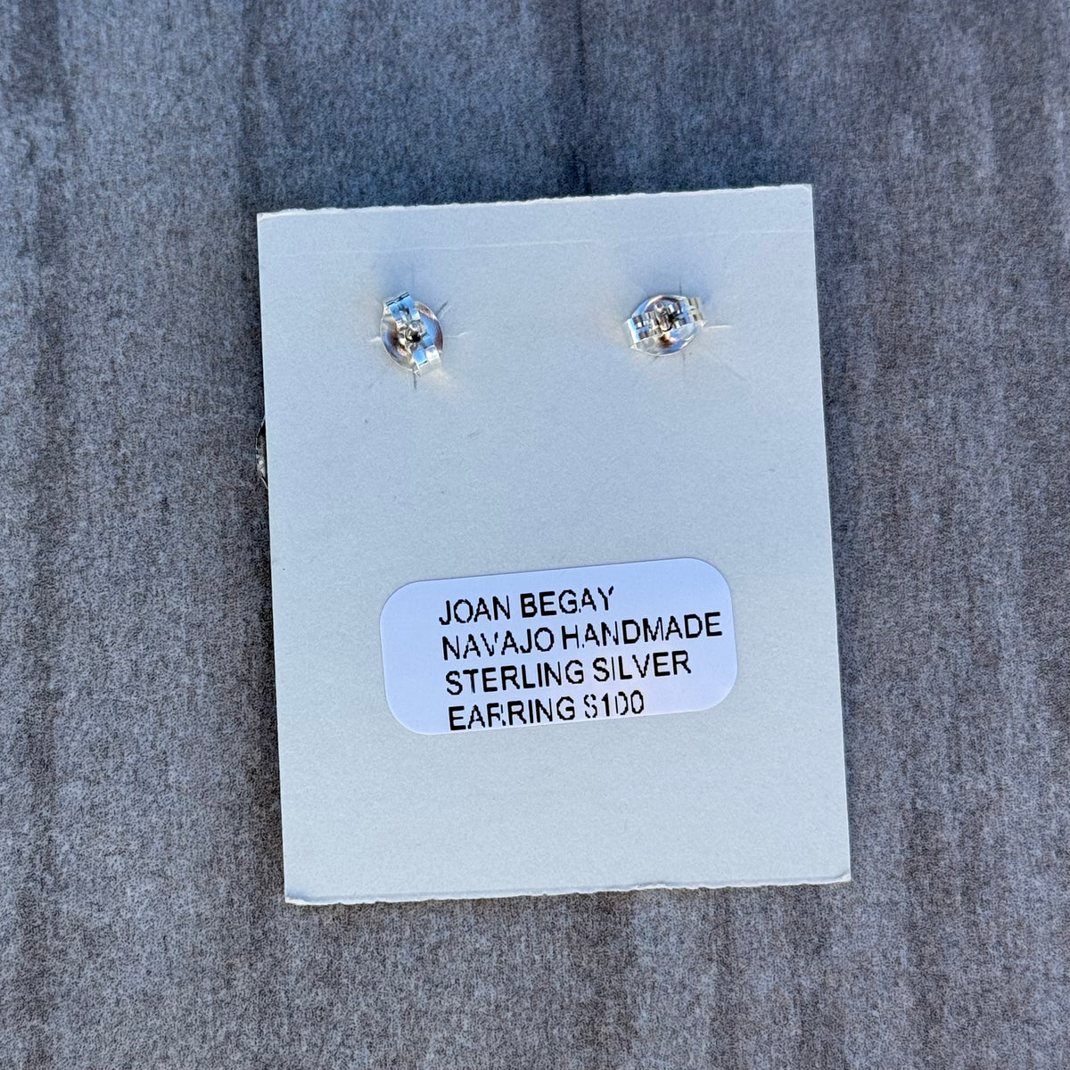 Kingman Turquoise & Silver Half Concho Earrings *Native Made