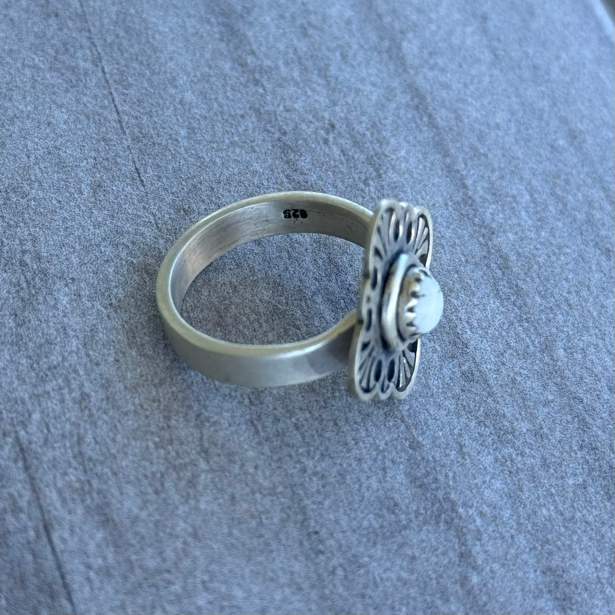 Wild Horse and Sterling Silver Adjustable Ring