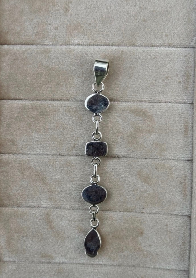 Golden Hills Turquoise and Orange Mohave Lariat Pendant