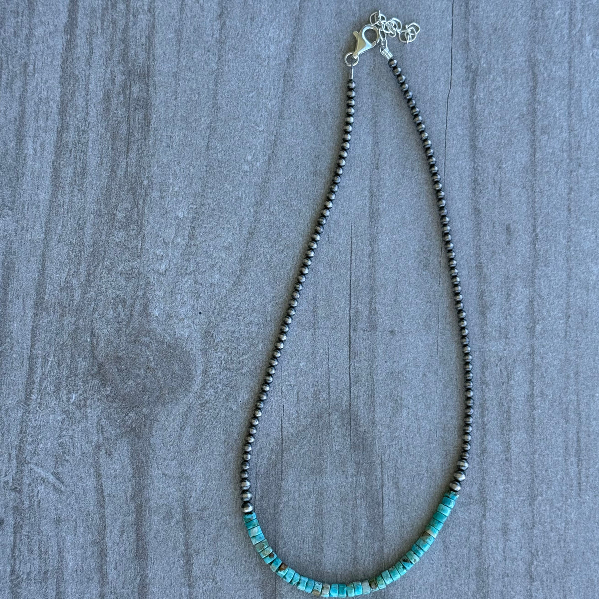 Desert Pearls & Turquoise Heishi Necklace