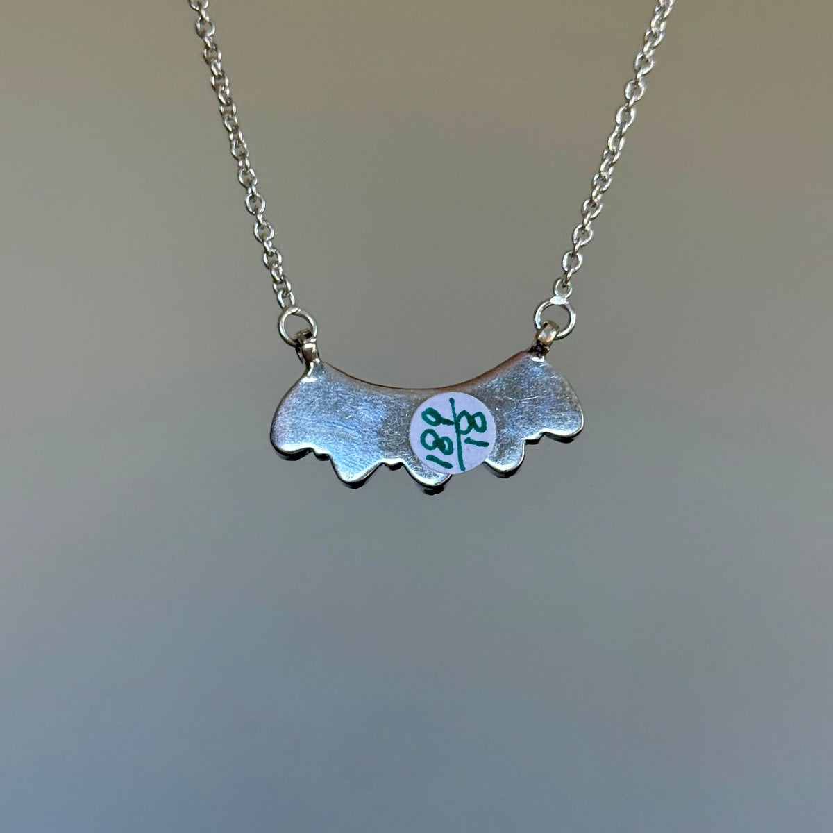 Handmade Sterling Silver Kingman Turquoise 5 Stone Bar Necklace