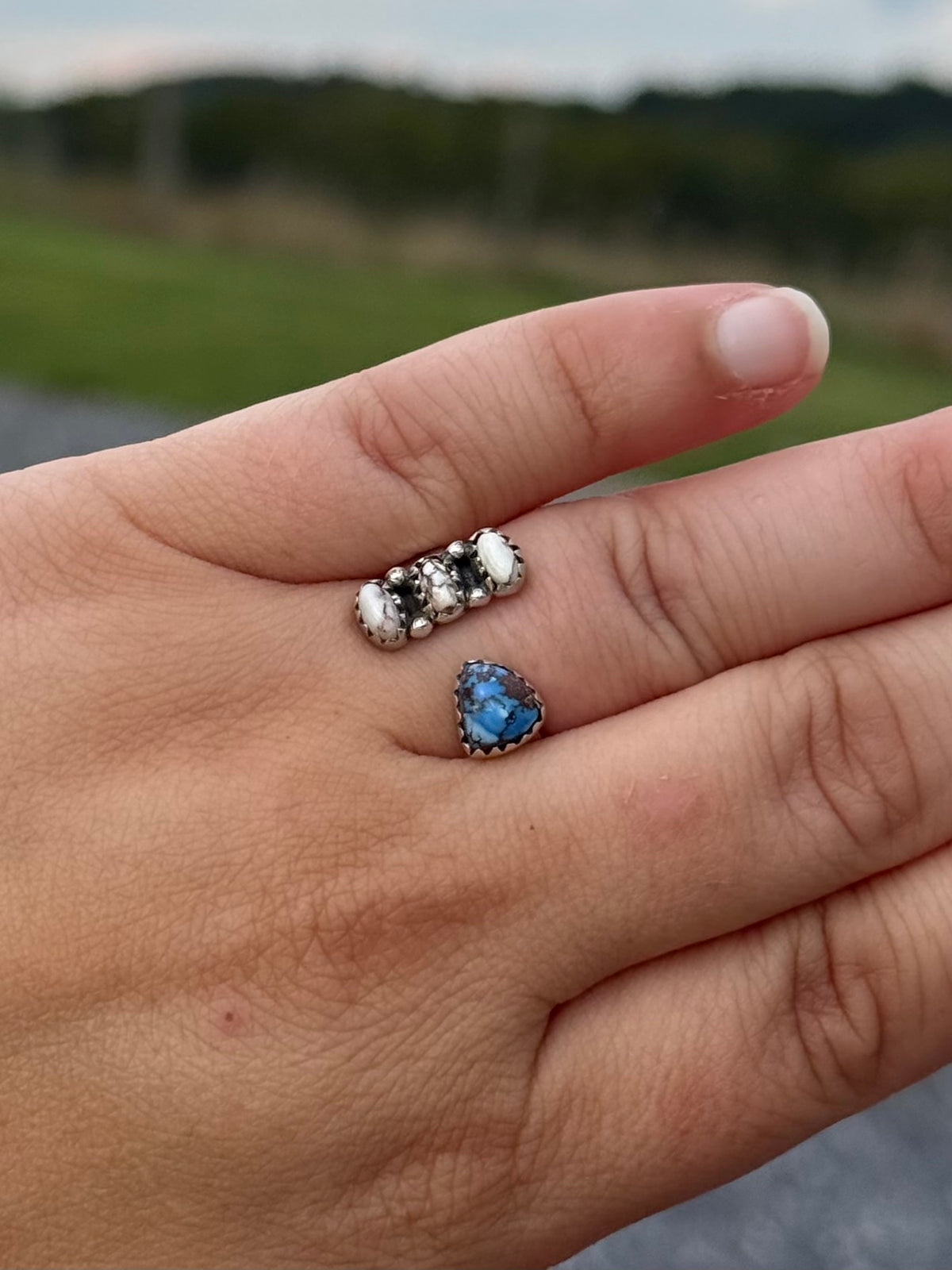 Golden Hills Turquoise Wild Horse Floater Ring