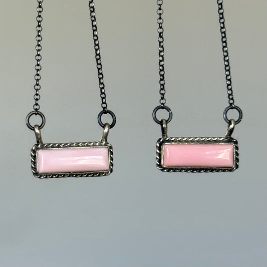 Pink Conch Shell Bar Necklace *Native Made
