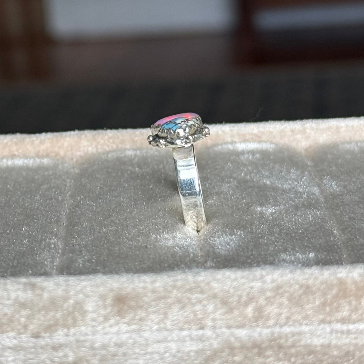 Golden Hills Turquoise & Aurora Opal Floater Ring